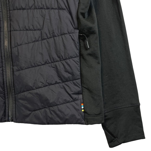 Smartwool Hybrid Jacket Mens Large Black Merino Wool Blend Insulated - Picture 6 of 10